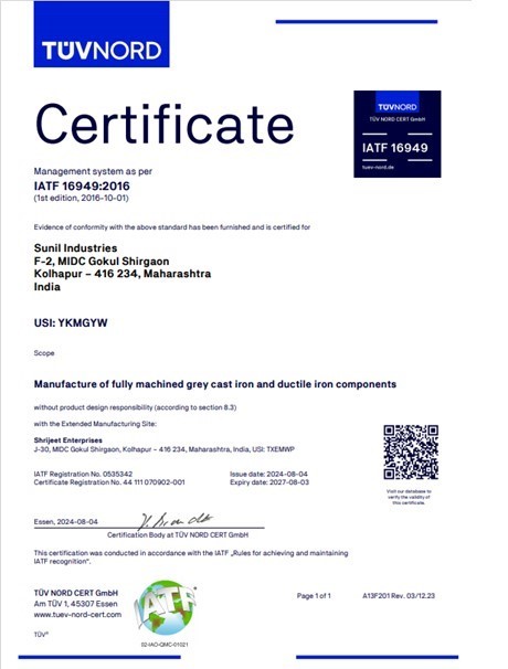ISO Certificate
